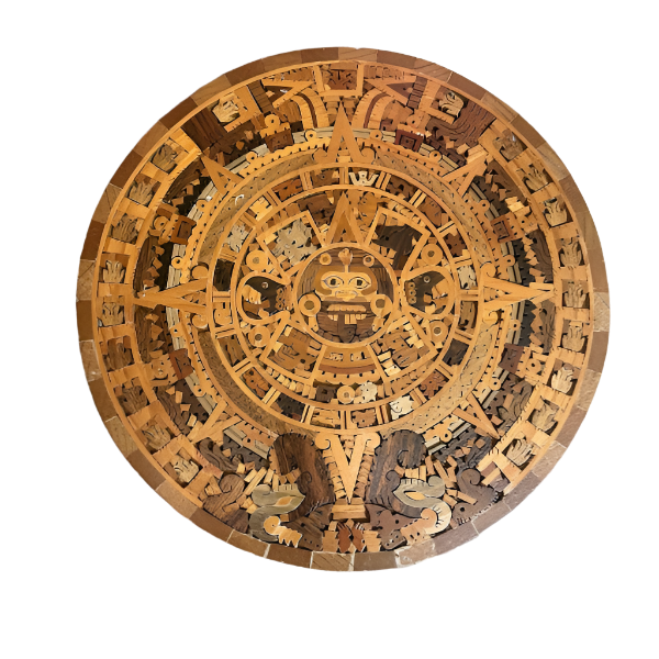 Handcrafted Aztec/Mayan Calendar Sculpture
