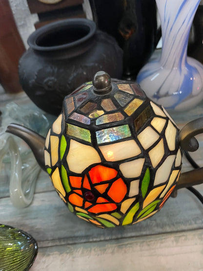 Victorian Teapot Tiffany-Style Stained Glass