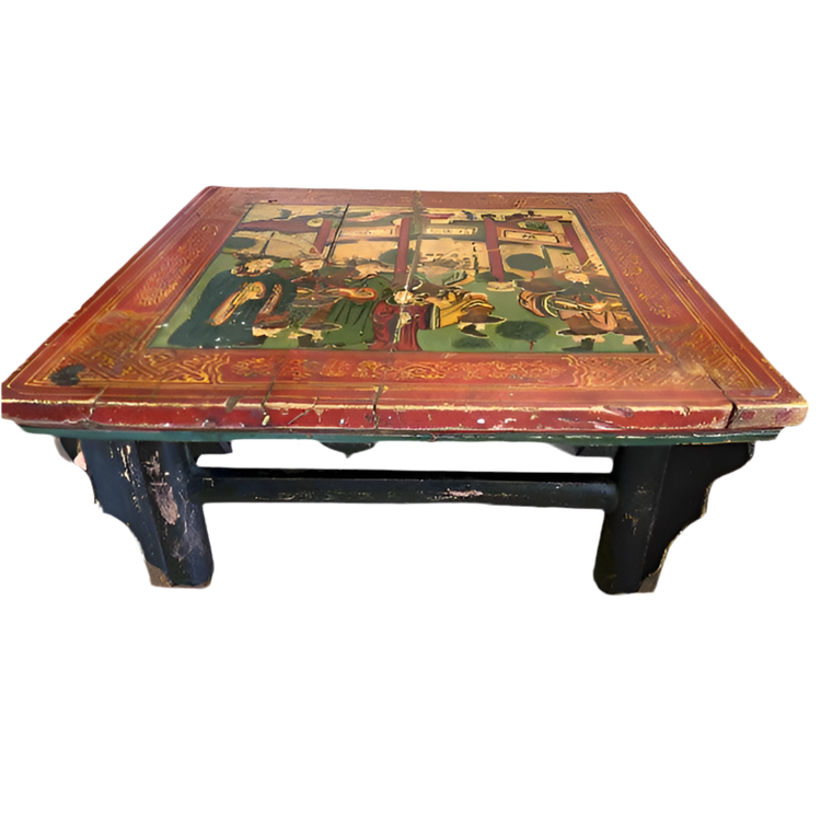 Chinese Antique Black Lacquered Low Table