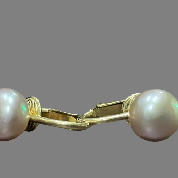 Dangle Earrings Real Cultured Pearls 1/20 14K Gold-Filled Metal