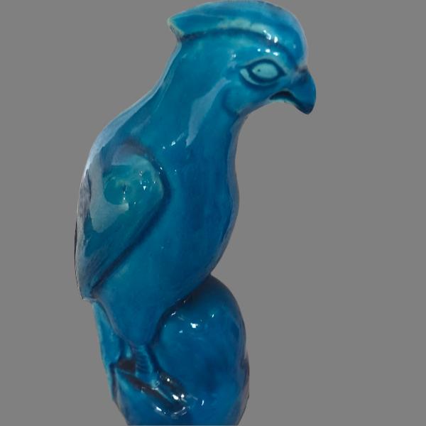 Vintage Chinese Turquoise Glazed Hawk, Mid-20th Century, China