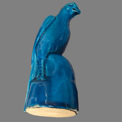 Vintage Chinese Turquoise Glazed Hawk, Mid-20th Century, China