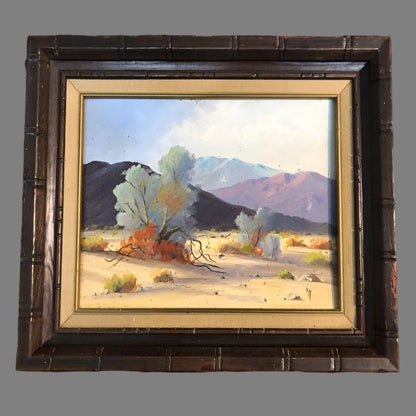 Vintage Oil Painting Desert Landscape